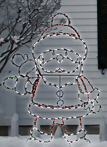 Product Works 48-Inch Pro-Line Animotion Waving Santa Christmas Decoration with 200 LED Lights - Thumbnail 2