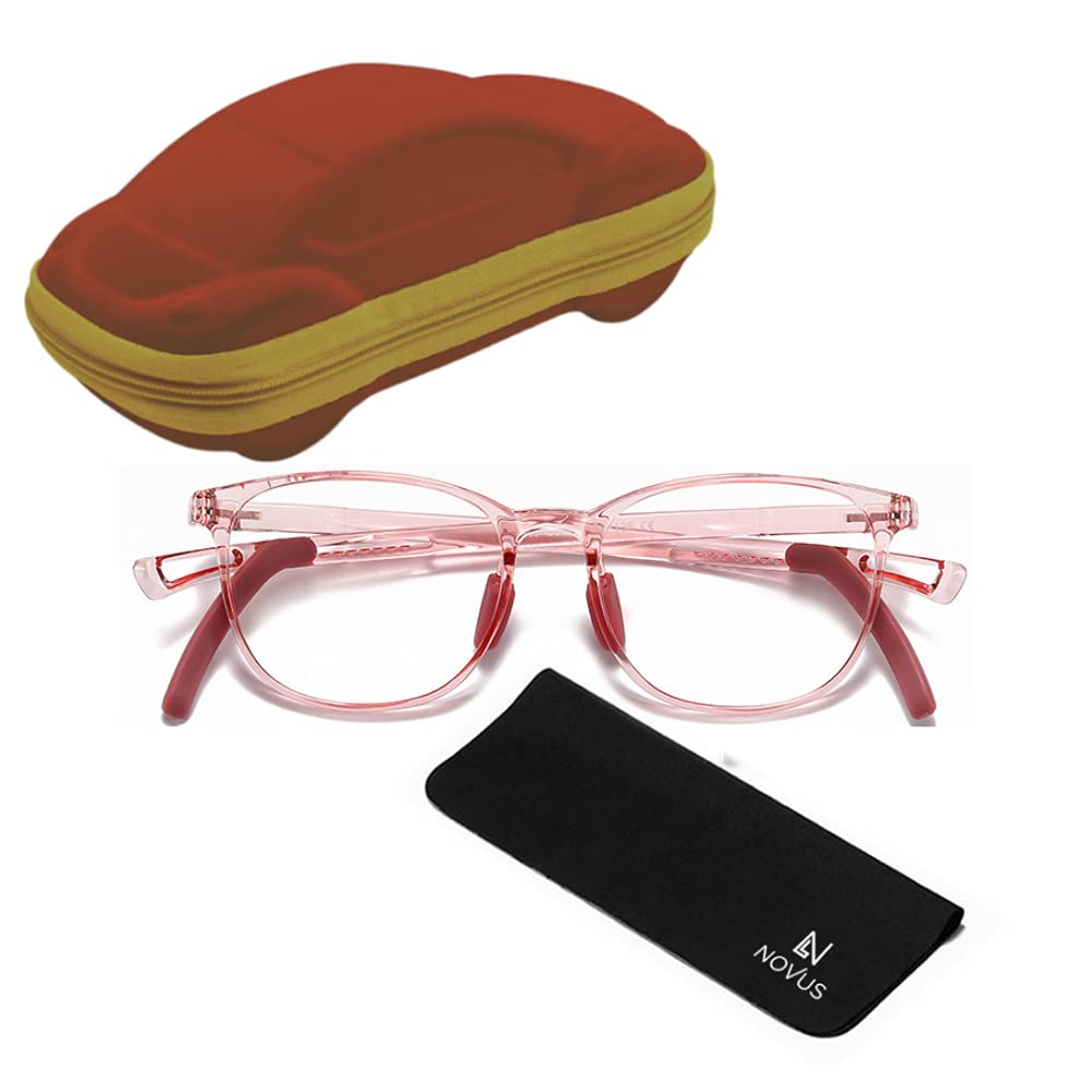 Novus Kids Computer Glasses 5 to13 Years, Blue Light Blocking Filter Anti Ray, Durable, Classic Frame, Eyeglasses Computer e learning,Gaming,TV,Phones Continuous Uses