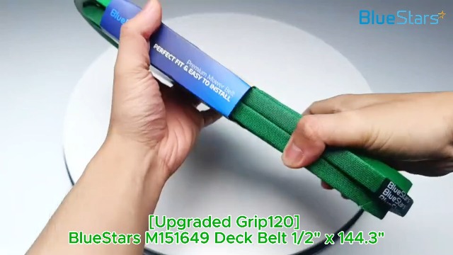 Image of [Upgraded Grip120] BlueStars M151649 Deck Belt | Aramid Cord | 1 /2 x 144.3 | Deck Belt for John Deere LT180 LT190 Lawn Tractors with 48 inch Mower Deck, Blade Drive Belt Replaces GX10063 M150960