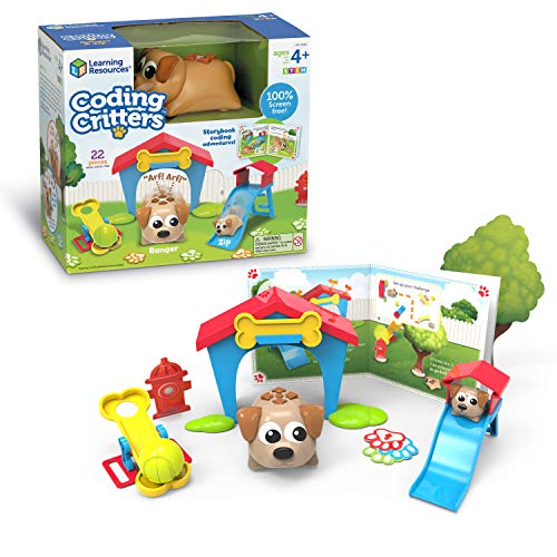 Learning Resources Coding Critters Ranger & Zip,22 Piece Set, Ages 4+, Screen-Free Early Coding Toy for Kids, Interactive STEM Coding Pet, Gifts for Boys and Girls by Learning Resources - Used condition - US$39.09