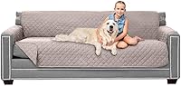 Vista 18 de Sofa Shield - Funda para sofá Loveseat con correa patentada, protector de cojines, funda reversible resistente a manchas y desgarros de perros