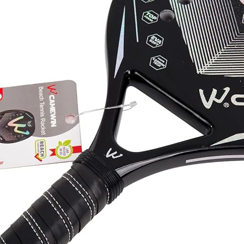 Kit 2 Raquetes de Beach Tennis Profissionais Camewin de Fibra de Carbono 3K com 22mm de Espessura e