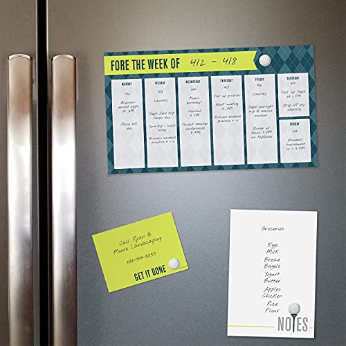 Notes autocollantes de golf repositionnables pour ne plus perdre vos notes de bureau