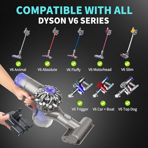 Image of Premium 21.6V 8.0Ah V6 Battery Replacement Compatible with Dyson V6 Vacuum, Upgraded Li-ion Battery DC58 DC59 DC61 DC62 SV03 SV04 SV05 SV09 for V6 Absolute Animal Motorhead Handheld Cleaner