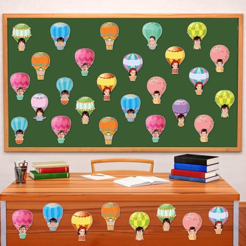 Image of Kosiz 60 Pcs Hot Air Balloon Decorations, Hot Air Balloon Classroom Decor