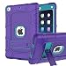 iPad 6th Generation Cases, iPad 2018 Case, iPad 9.7 Inch Case, Hybrid Shockproof Rugged Drop Protection Cover Built With Kickstand for New iPad 9.7 inch A1893 / A1954 / A1822 / A182 (Purple+Dark blue)