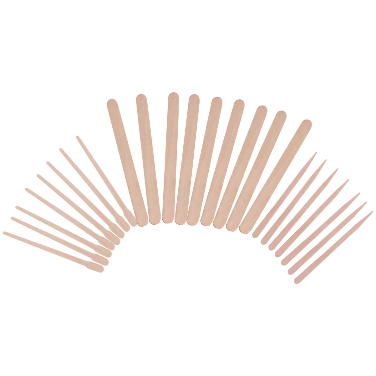 FRCOLOR Spatules de Cire en Bois Bâtons de Cire pour Sourcils Applicateur de Fartage en Bois pour Épilation 600Pcs (Style Mixte)