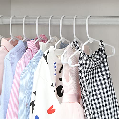 SONGMICS 30 Stück Kinder Kleiderbügel, für Babyklamotten/Babykleidung/Kinderkleidung, Premium-Qualität, dünn, platzsparend, starker hochwertiger Kunststoff, 29,5 cm, Weiß CRP06W-30