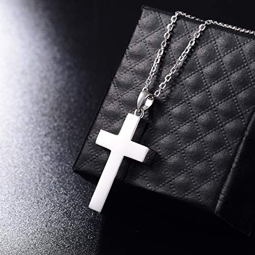 Cross Urn Necklace for ashes 925 Sterling Silver religious Cross Cremation Pendant Jewelry Faith Hope Love Gifts for Men3