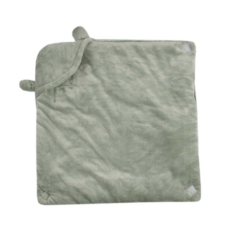 Image of Florida All Season Hooded Baby Blanket Swaddler Wrapper Flannel Soft and Comfortable for New Born Babies-Wrap Grey