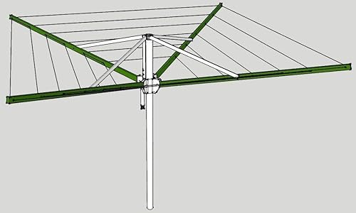 Miniatura 5 de DS9 sunshine Clothesline - Secador de ropa con forma de paraguas para exteriores
