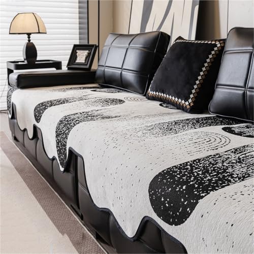 Funda para sofá seccional blanca protector acolchado de 90x270cm 2