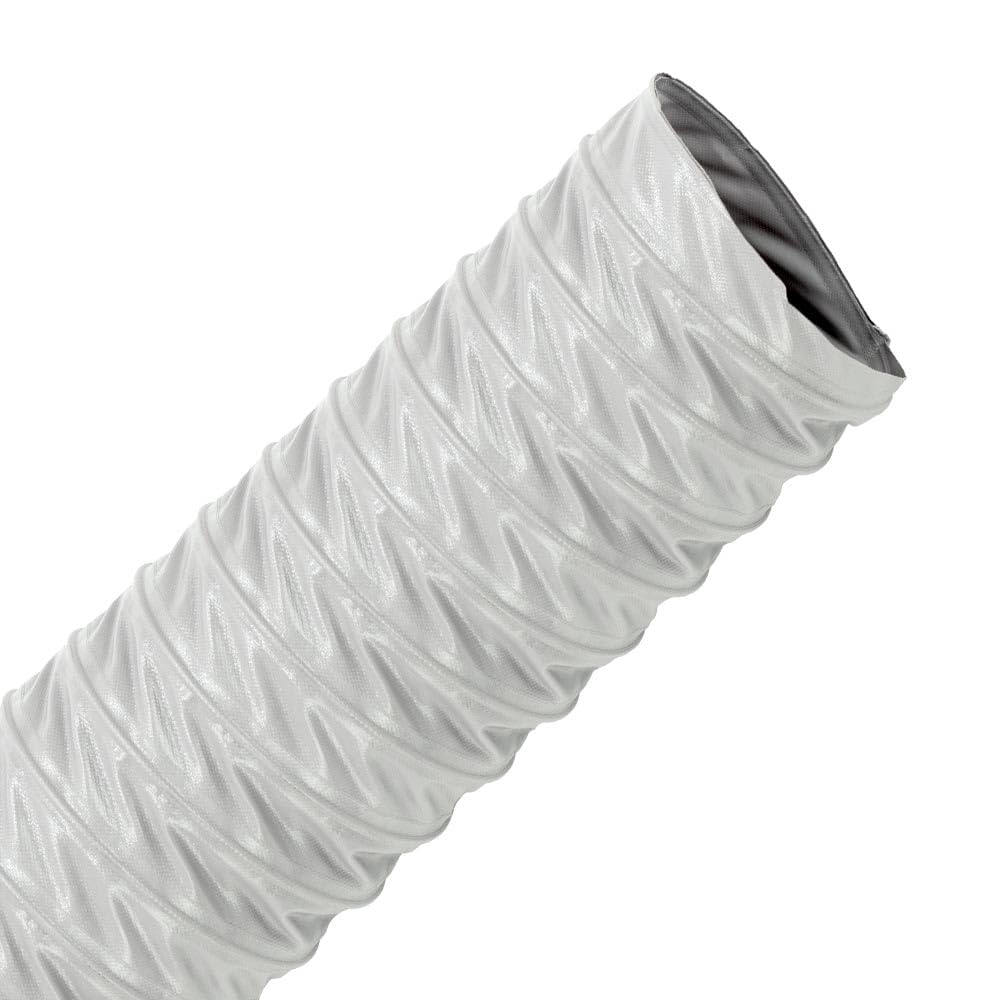 Airgrey Tuyau d'aspiration, 100 mm x 10 m, flexible, pour ventilation, climatisation, difficilement inflammable, avec spirale en acier, pour évacuation de l'air et la ventilation