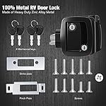 WELLUCK RV Entry Door Lock with Paddle Deadbolt, 100% Metal Camper Door Latch Handle, Zinc Alloy RV Door Lock… - Image 4
