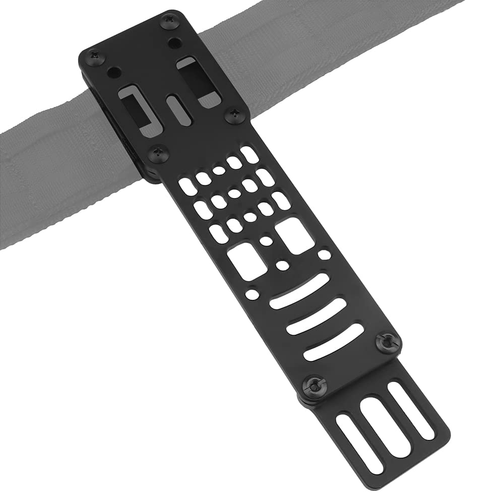Zhongren Metal Modular Holster Adaptor Universal Expansion Board Adjustable Multi-Angle Hole Tactical Sinking Holster Drop Leg Hanging Plate Compatible Safariland QLS, G-Code, Blackhawk Models