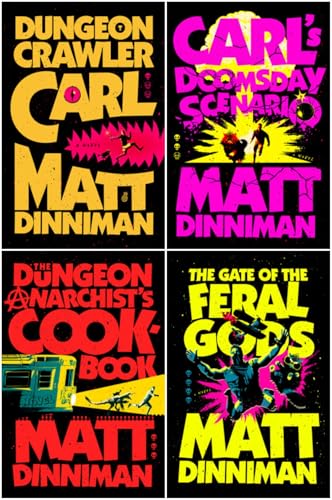 Dungeon Crawler Carl Series 4-Books Collection Set - Dungeon Crawler Carl, Carl's Doomsday Scenario, The Dungeon Anarchist's Cookbook, The Gate of the Feral Gods