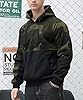 MANLUODANNI Men's Contrast Raglan Long-Sleeve Pullover Blend Fleece Hoodie with Kanga Pocket, XXL, Black #1