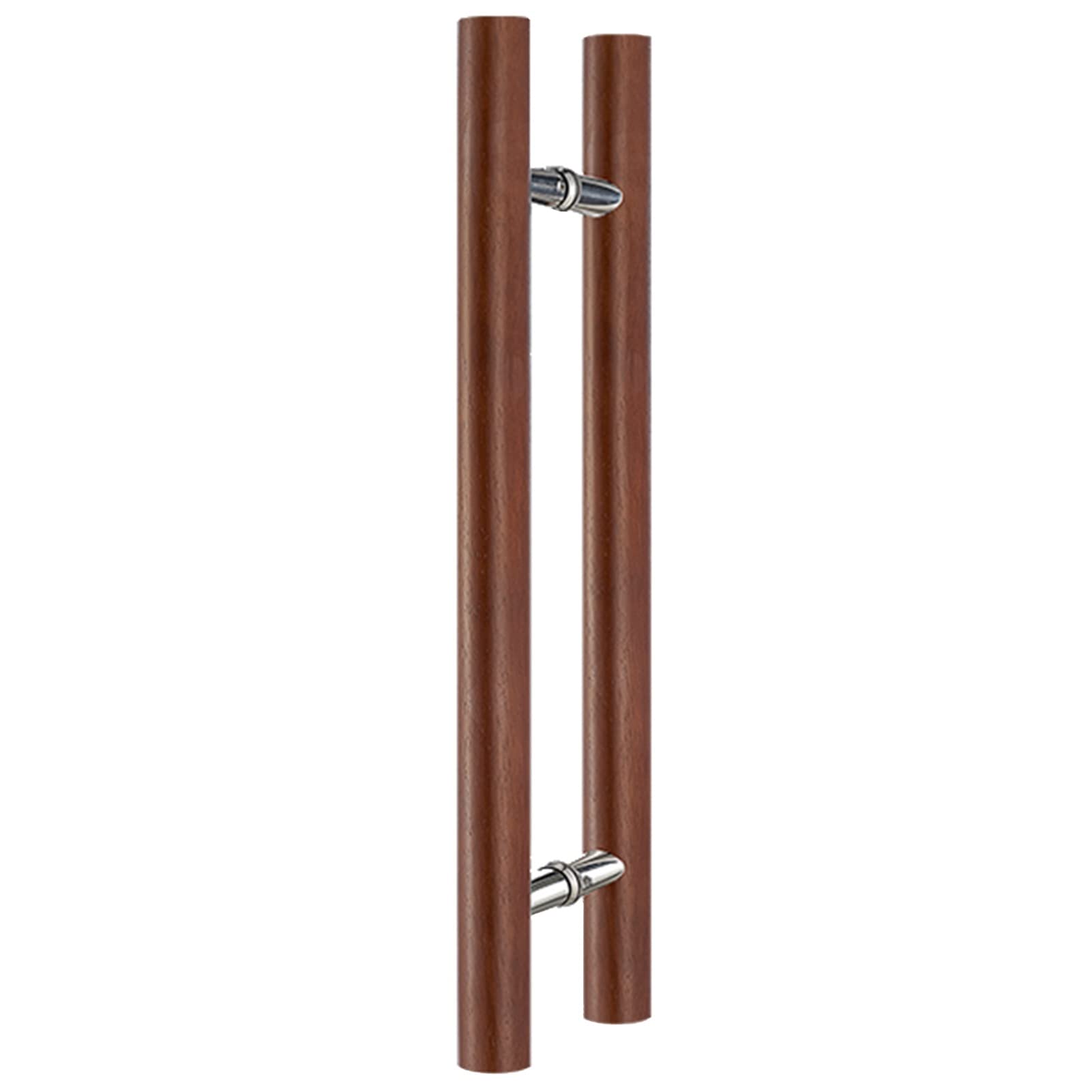 GYRAZXS Wooden Round Door Handle SetPaired Sliding Barn PushPull Handles for Store Bank Hotel Kitchen DoorsComplete with Mounting Accessories