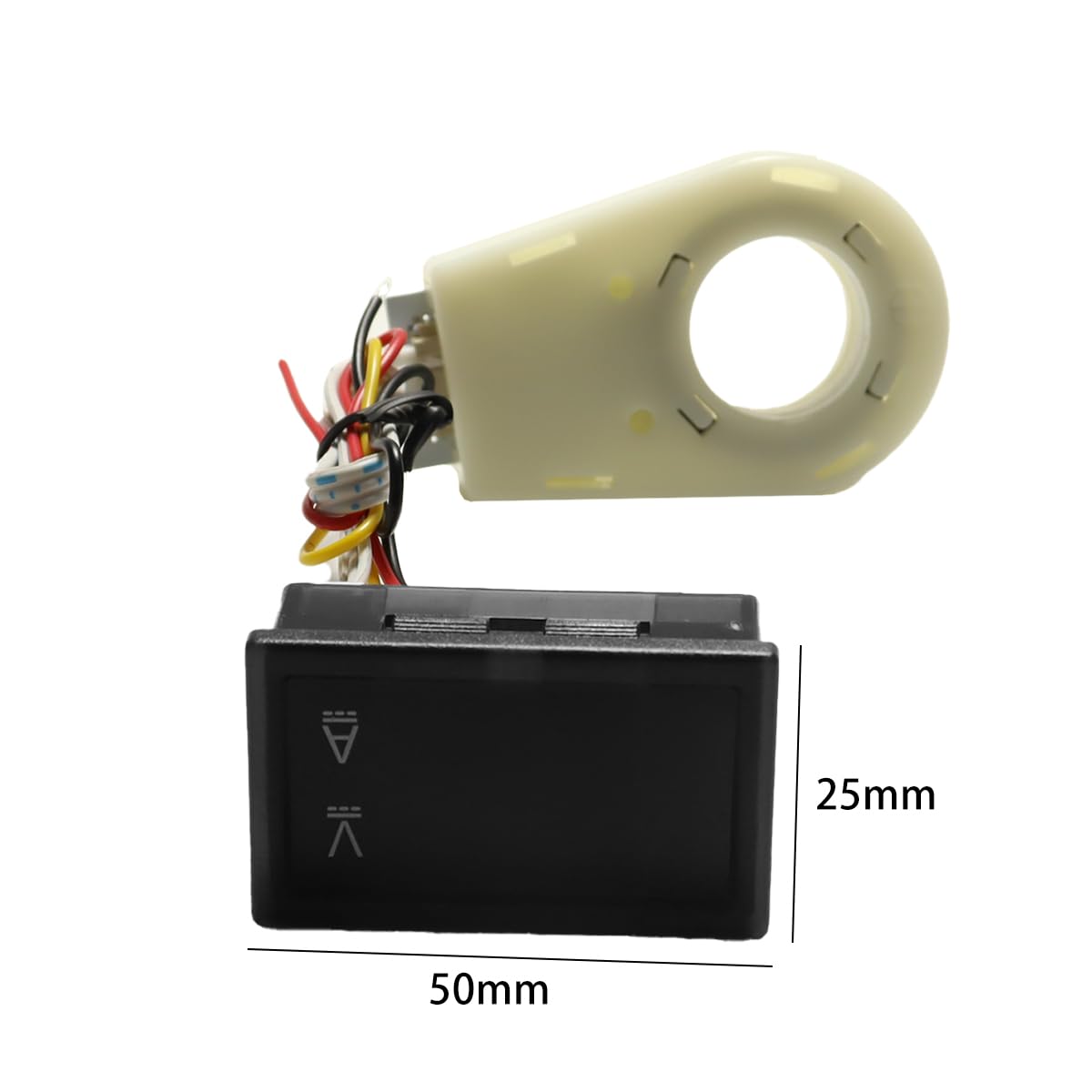 Misuratore di tensione e amperometro CC, misuratore di tensione e corrente a doppio display CC 5-100V 100A con trasformatore con sensore a effetto Hall