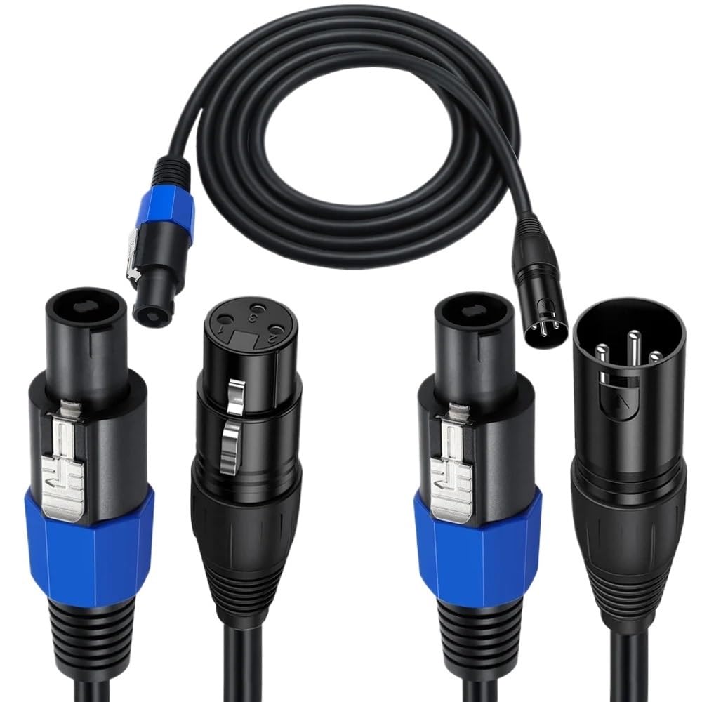 XLR-Kabel, Audio-Speak-On-Stecker auf 3-polige XLR-Stecker/Buchse, Verlängerung, DJ, PA, Gig-Stage-Mikrofon, 3-poliger Anschluss (XLR-Buchse, 5 m)