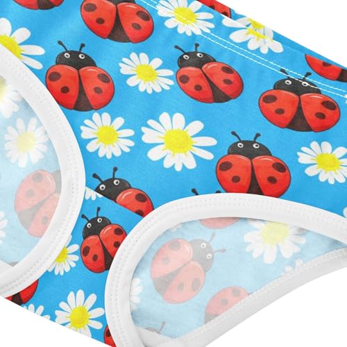 Joisal Cute Ladybug White Daisy Blue Girls Underwear Toddler 2t Cotton Little Girl Panties Cartoon Briefs Underpants4