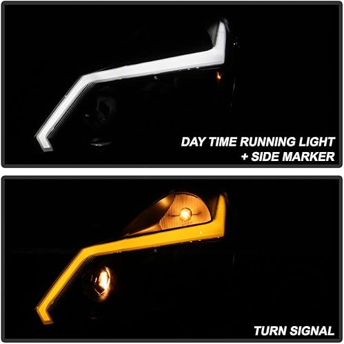 Miniatura 7 de ACANII - Para Infiniti G37 11-12 G25 Q40 de 4 puertas Sedan humo negro con tubo LED de señal secuencial DRL faros delanteros