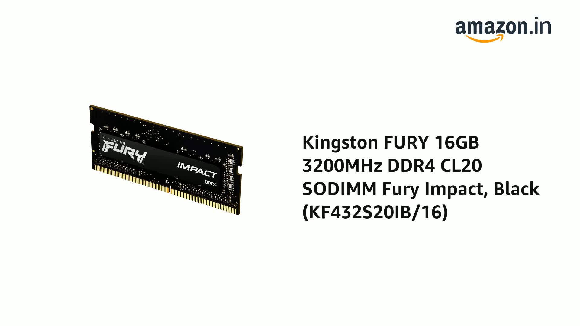 Kingston Fury Impact 16GB DDR4 SODIMM