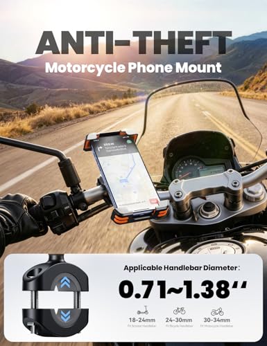 JOYROOM Uchwyt na telefon komórkowy do roweru i motocykla – pomarańczowy