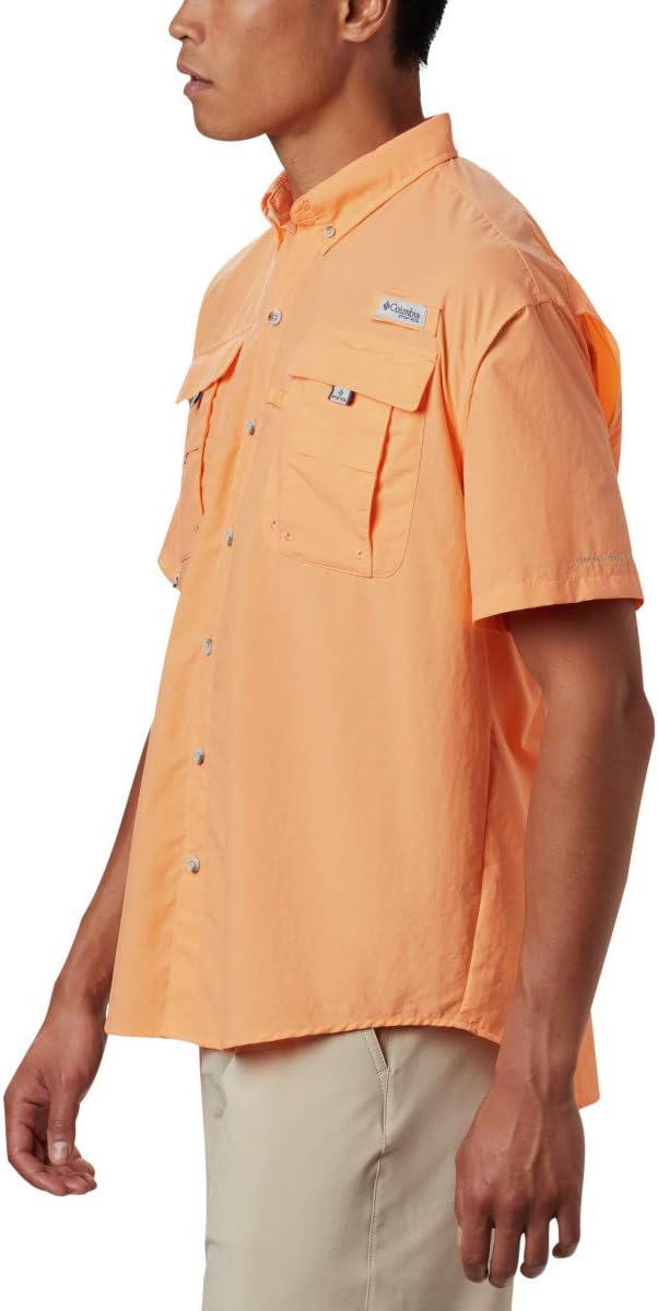 Columbia Men's Bahama II Short Sleeve Shirt 2X Tall Bright Nectar