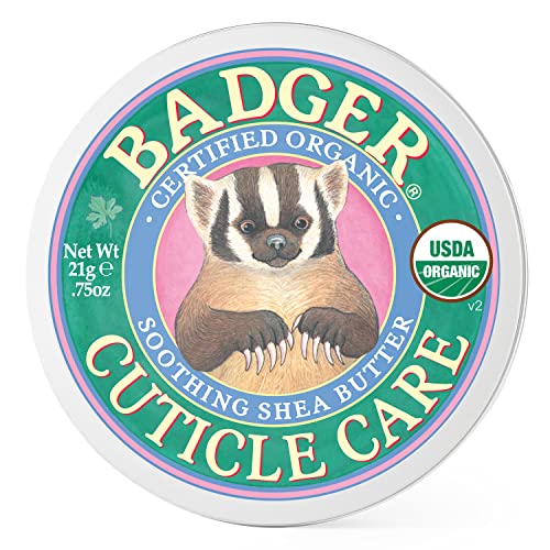 Badger Organic Cuticle Care Balm - Natural Nail Care Cream with Shea Butter, Vitamin-Rich Seabuckthorn Extract Helps Strengthen, Soothe & Restore Dry & Splitting Cuticles – Light Citrus Scent - .75oz #1