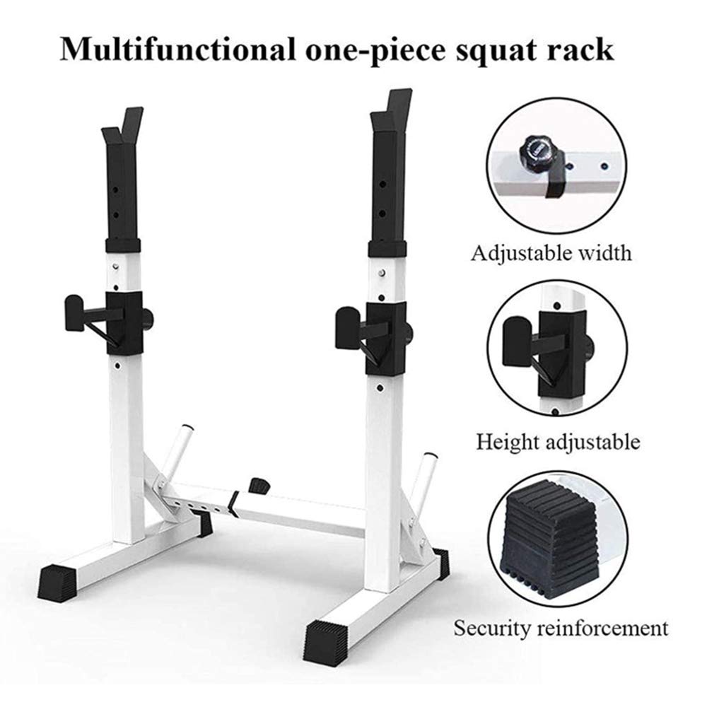 Gabbie di Squat, Candele per sollevamento pesi, Rack Squat Poggia Manubrio Regolabile 12 Livelli, Supporto per sollevamento pesi, Rack per sollevamento pesi, Carico Max.200 kg