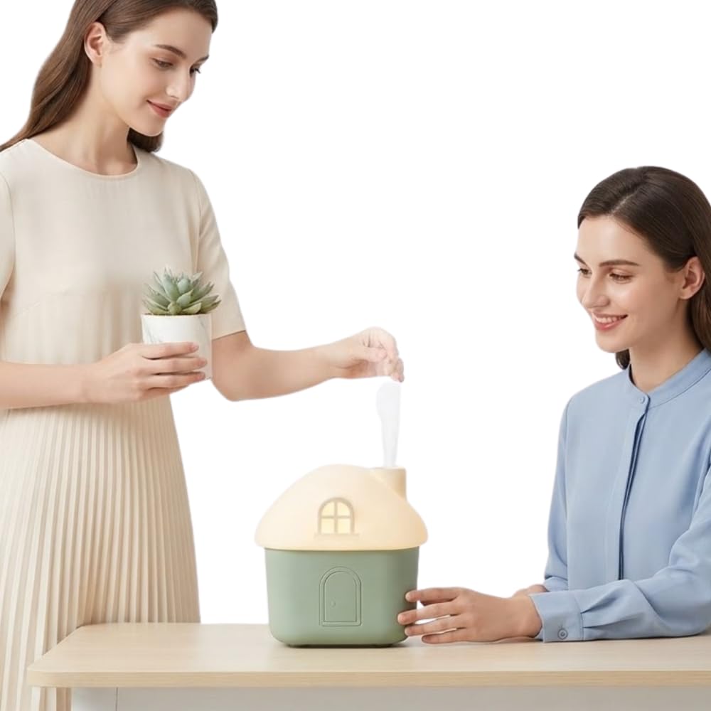 Drumstone (𝐒𝐩𝐞𝐜𝐢𝐚𝐥 𝟏𝟓 𝐘𝐞𝐚𝐫𝐬 𝐖𝐚𝐫𝐫𝐚𝐧𝐭𝐲) Portable House Shape Mini Humidifier, USB Personal Cool Mist Humidifier for Bedroom, Small Room, Office, Car & Travel, Quiet Desktop Air-image-21