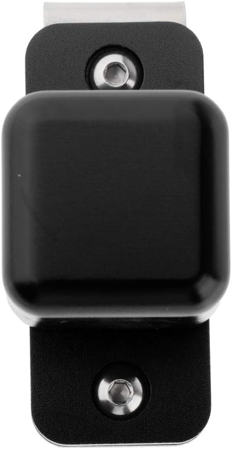 Magnetic Pool Cue Chalk Holder with Clip - Lightweight Aluminum Billiards Snooker Stick Tip Chalk Case - Black