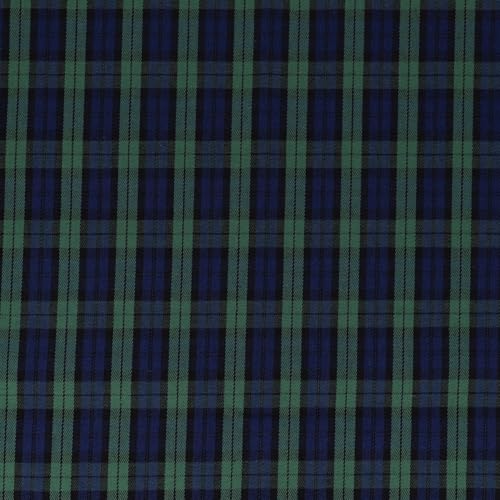 KIYOHARA 生地 TC タータンチェック 108cm巾×1mカット ブルーグリーン KOF58-1Mのサムネイル