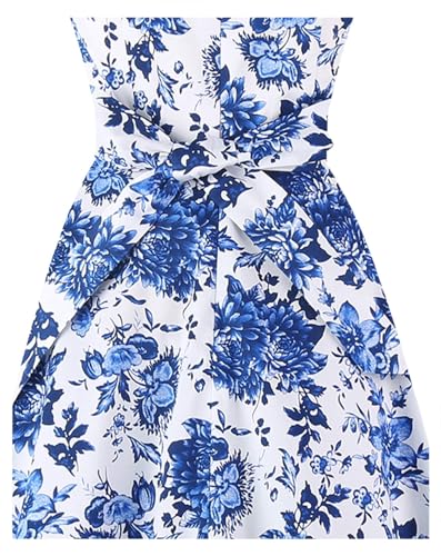 OBBUE Women's Square Neck Dress Vintage 1950s Cocktail Party Dress with Puff Sleeves4