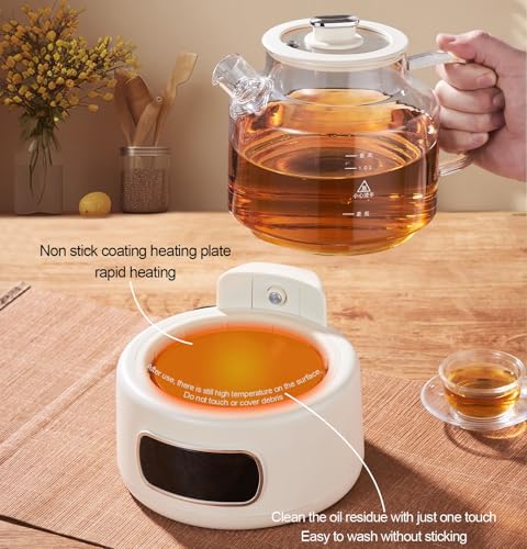 Tetera eléctrica de vidrio 1.2L con control de temperatura miniatura 3