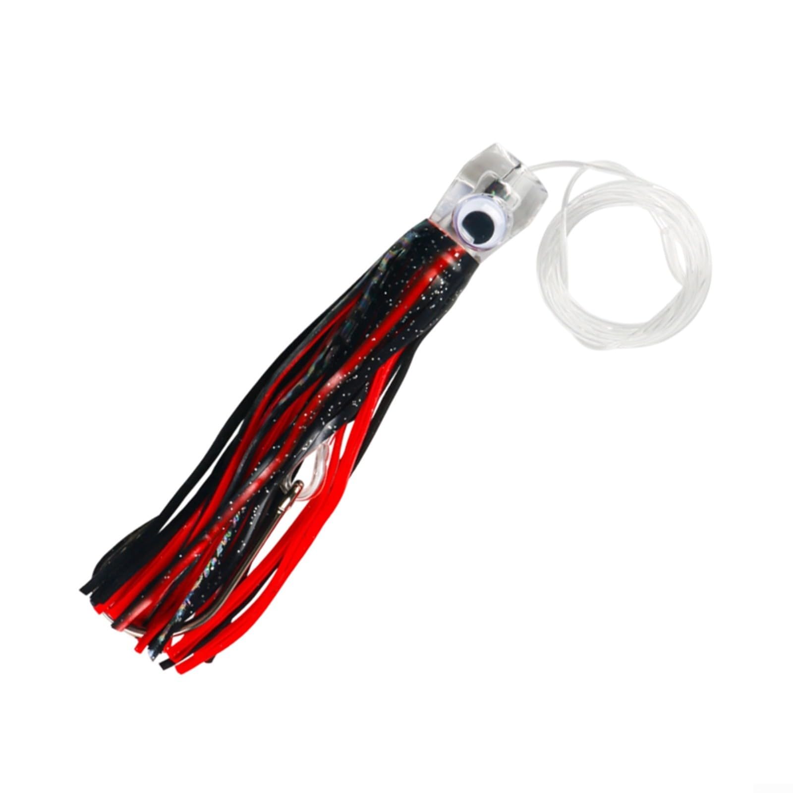 6 esche fluorescenti al buio, per esche a forma di polpo, con foglio riflettente flash, 16 cm, in morbido PVC, per pesca a traina e pesca in barca