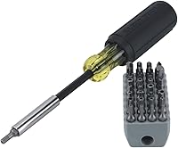 Vista 1 de Klein Tools 32510 Destornillador magnético de puntas múltiples con puntas resistentes Torx, hexagonal, llave inglesa, de tres alas, Torq y tuerca a