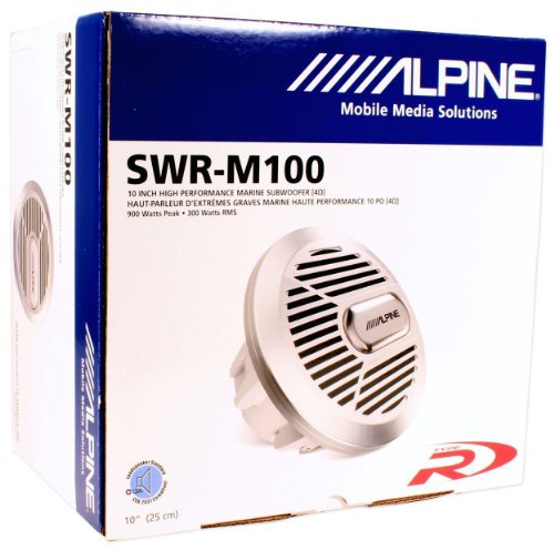 SWR-M100 - Alpine 10" Single 4-Ohm Type-R Marine Subwoofer