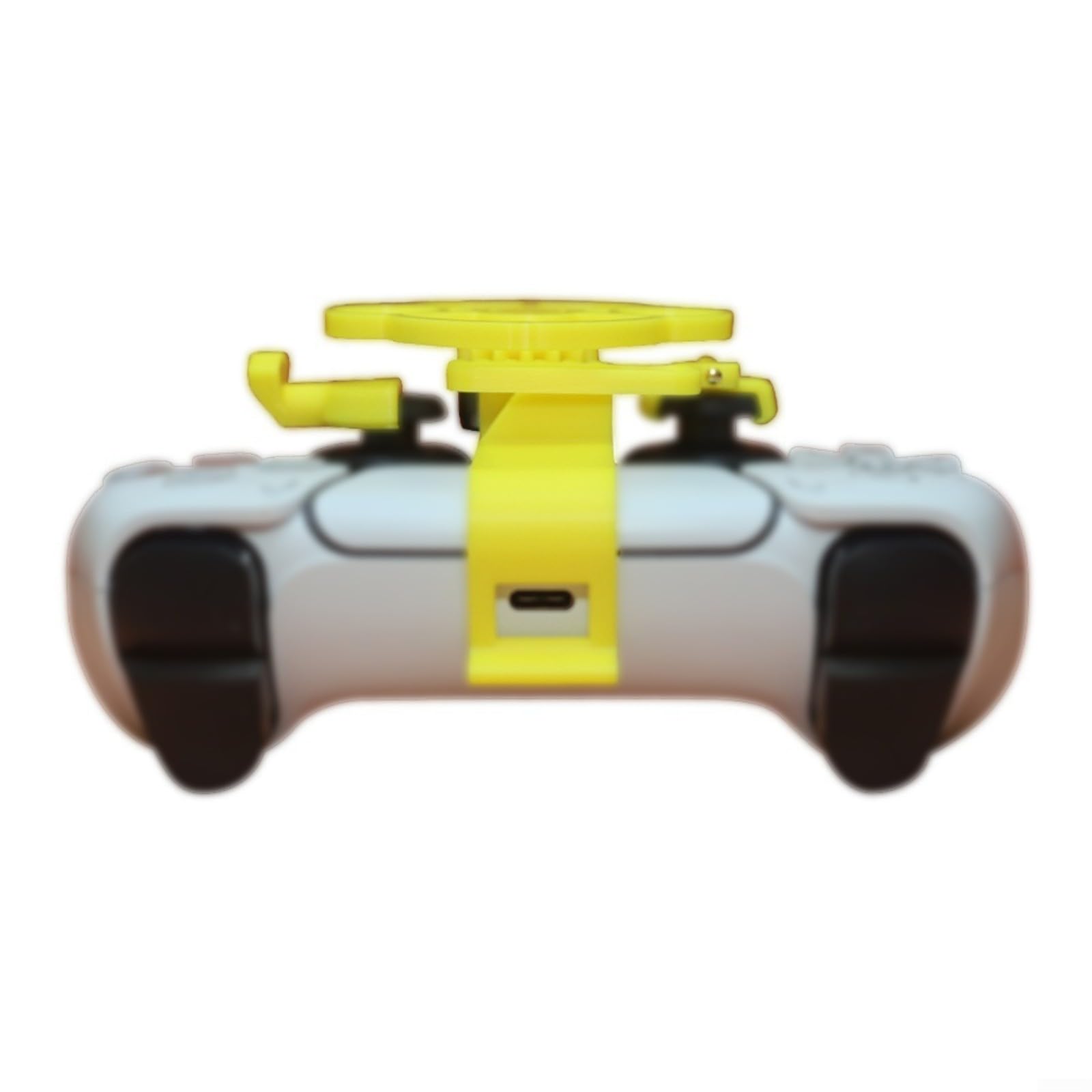 Gettimore Volante 3D per PS5, manico compatto per controller di videogiochi, simulazione realistica, materiale, verde (bianco)