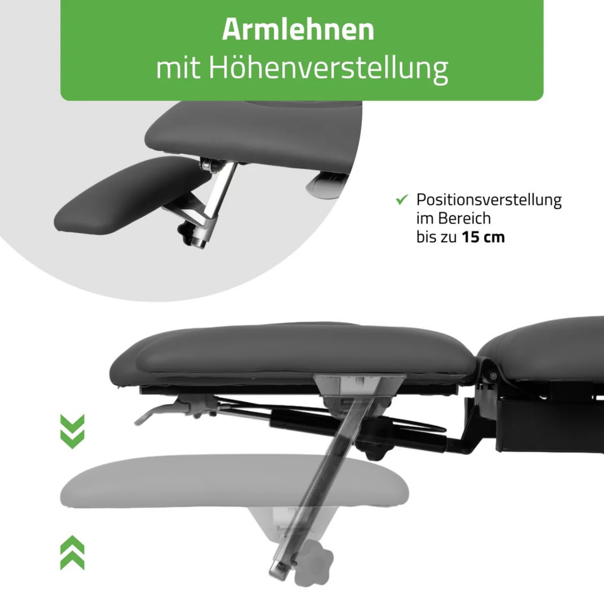 HABYS Massageliege Elektrisch 4-Segmente, Massagebank für Therapieliege | Elektrische Massageliege Höhenverstellbar 198 x 67cm, Kosmetikliege Elektrisch bis zu 200kg mit ERGO-Kissen, Evro Cross X4