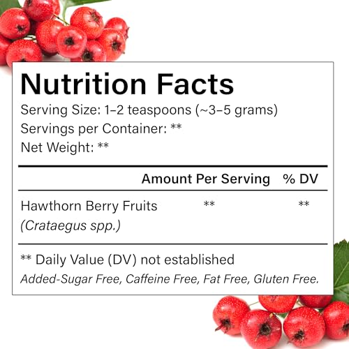 Image of FreshDrinkUS, 16oz Premium Dried Hawthorn Berries - All-Natural, Non-GMO, Perfect for Tea, Smoothies, Baking & Snacking - Healthy, Versatile Superfood