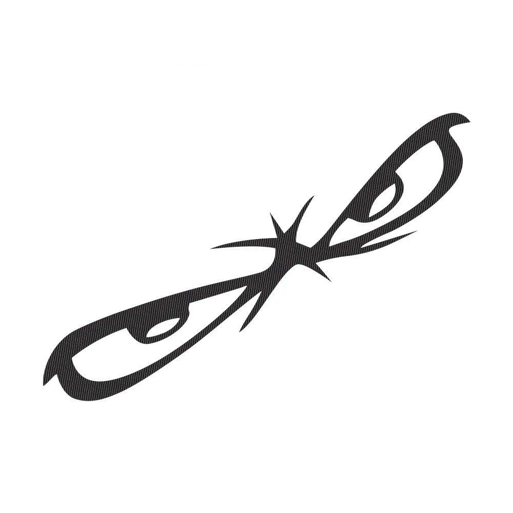 Bertdcx Carbon Fiber Auto Accessory Evil Eyes Car Front Windshield Sticker Vinyl Decal Decoration Accessories(Carbon Fiber)