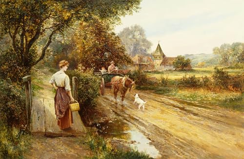 Lienzo decorativo de 60x90cm con pintura mural vintage de Ernest Walbourn para salones