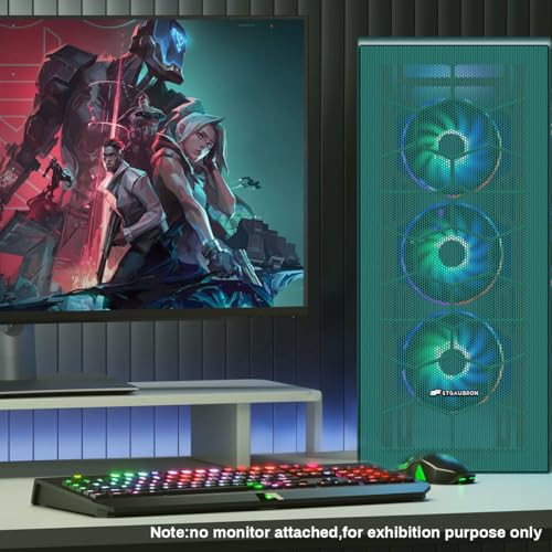 Image of STGAubron Gaming PC Desktop, GeForce RTX 3060 Ti 8G, AMD Ryzen 7 5700X up to 4.6G, 32G DDR4, 1T SSD, WiFi 6, BT 5.0, RGB Fan x 4, Windows 11 Home