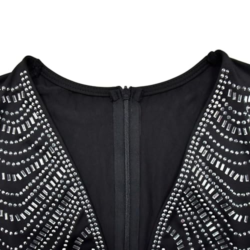 Image of Nagfar Women Rhinestone Sequin Birthday Party Sexy New Year Formal Dress