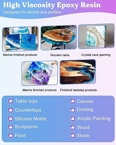 Let'S Resin Epoxy Resin JND00002 1 Gallon High Viscosity Resin For Table Top,2 Part Epoxy thumb #2