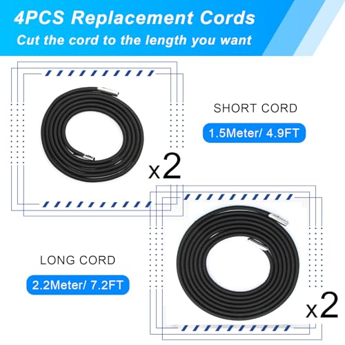 image for COITEK Replacement Cord for Zero Gravity Chair 4 Cord, Black Repair Co