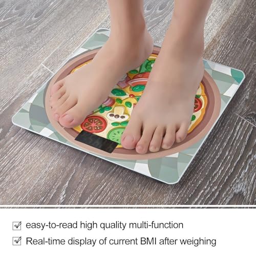 Báscula Digital Cute Pizza de Vidrio Templado con Pantalla LCD miniatura 5