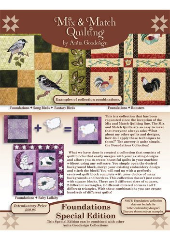 Anita Goodesign Embroidery Machine Designs CD Foundations Special Edition
